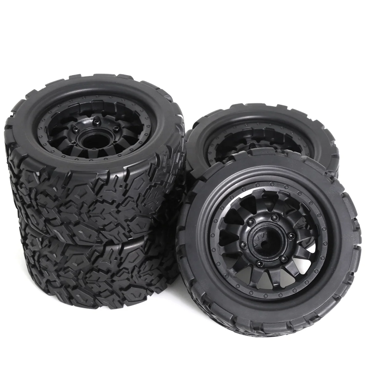 

4 шт. 110 мм 1/10 Monster-Stunt Truck шина 12 мм и 14 мм шестигранная для TRAXXAS/MAXX ARRMA Granite/KRATON/Outcast/Tamiya B-ABHQ