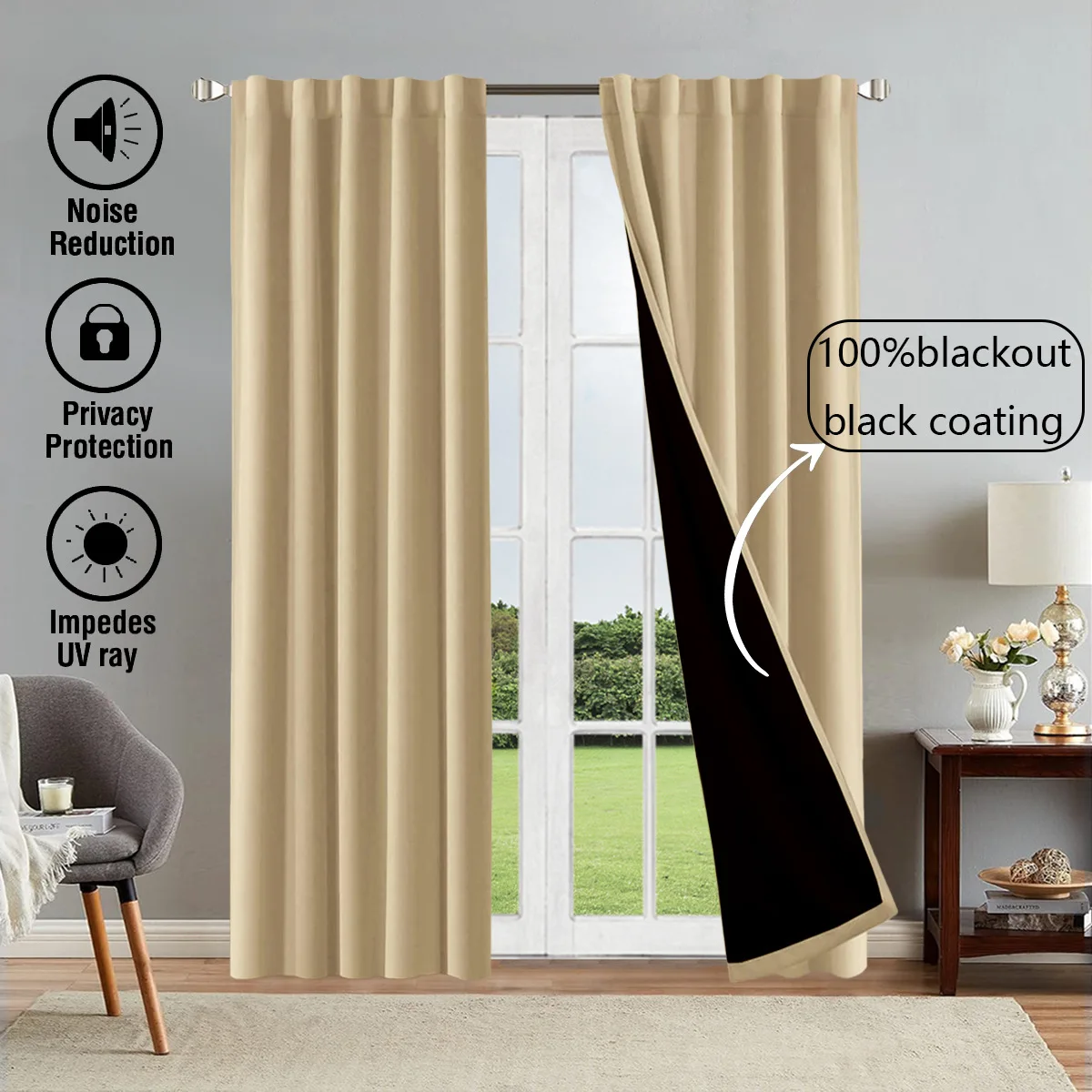 1pc 100% Blackout Curtains for Living Room Bedroom Dining Window Decor Modern Kitchen Simple Thin Thermal Insulation Door 창문커텐