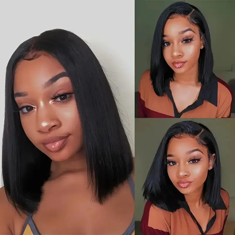 13x4 Bone Straight Bob Wig Lace Front Human Hair Wigs For Women 5x5 Short Bob Wig Lace Frontal Wig Human Hair