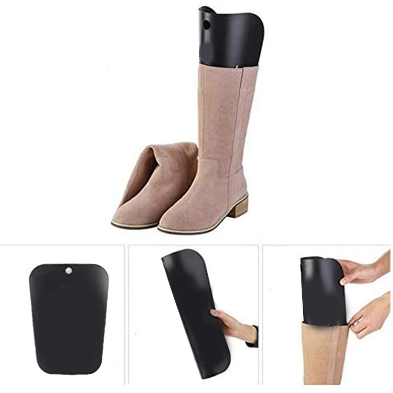 1Pc Boot Shapers Form Einsätze Schwarz Kunststoff Stiefel Lagerung Hohe Unterstützung Stiefel Ständer Halter Bäume Rack Schuh Bahren Rack