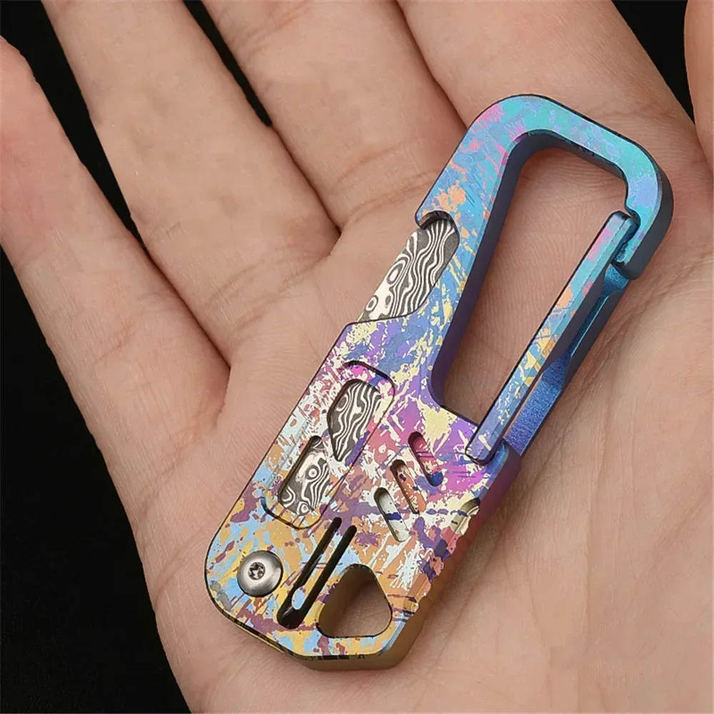 Modern Simple Outdoor Hiking Luxury Small Decoration Bottle Opener Basic Camping Adventure Self Driving Titanium Alloy Keychain