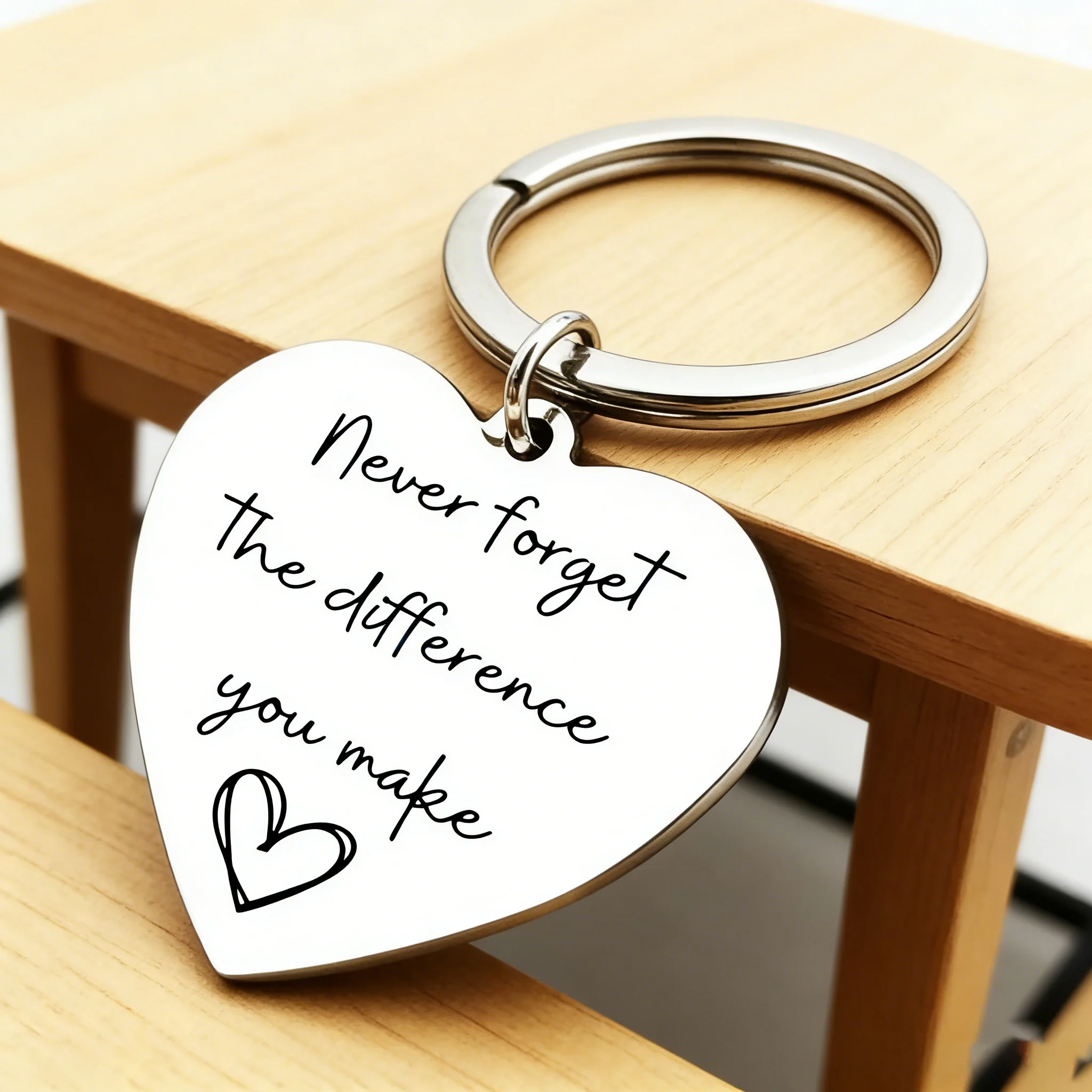 I Love You Keychain for Lover,Faimly, Friend Keychain for Men Never forget the difference you make