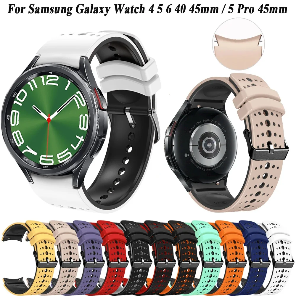 Silikon armband für Samsung Galaxy Uhr 6 5 4 Serie Sport band für Galaxien uhr 45mm 44mm 40mm/klassisch 47mm 46mm 43mm 42mm