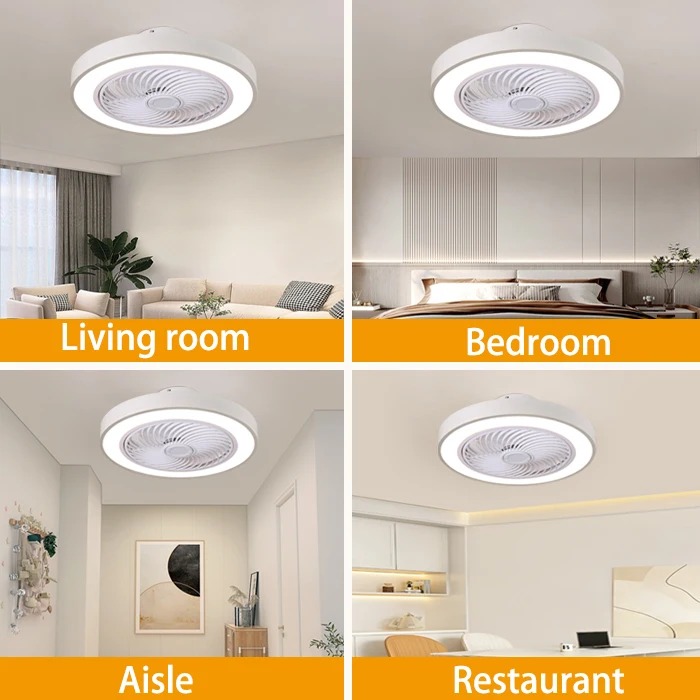 110V/220V Led Lamp Invisible Nordic Lighting Lamp Living Room Children Bedroom Ceiling Fan Lamp