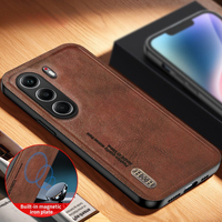 Magnetic for Tecno Camon 40 Pro 4G 5G Spark 30 Infinix Note 50S 50X HOT 50 Plus Zero Case Leather Camera Protect Cover Shell