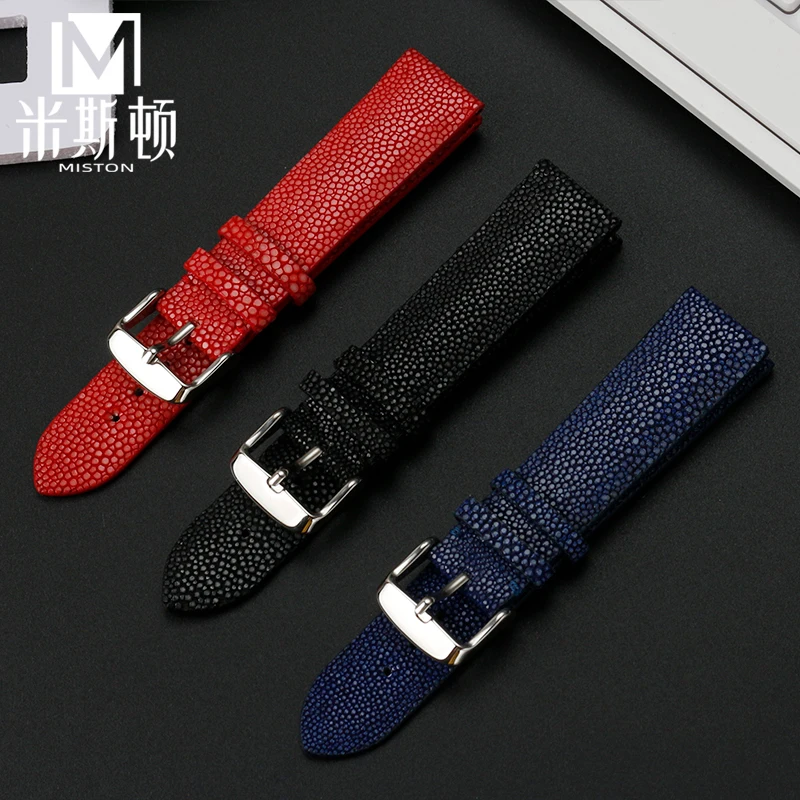 20mm22mm Red Blue strap women For Tissot Longines Omega Universal strap Rare Pearl Fish Devil Fish Watch chain men customizable