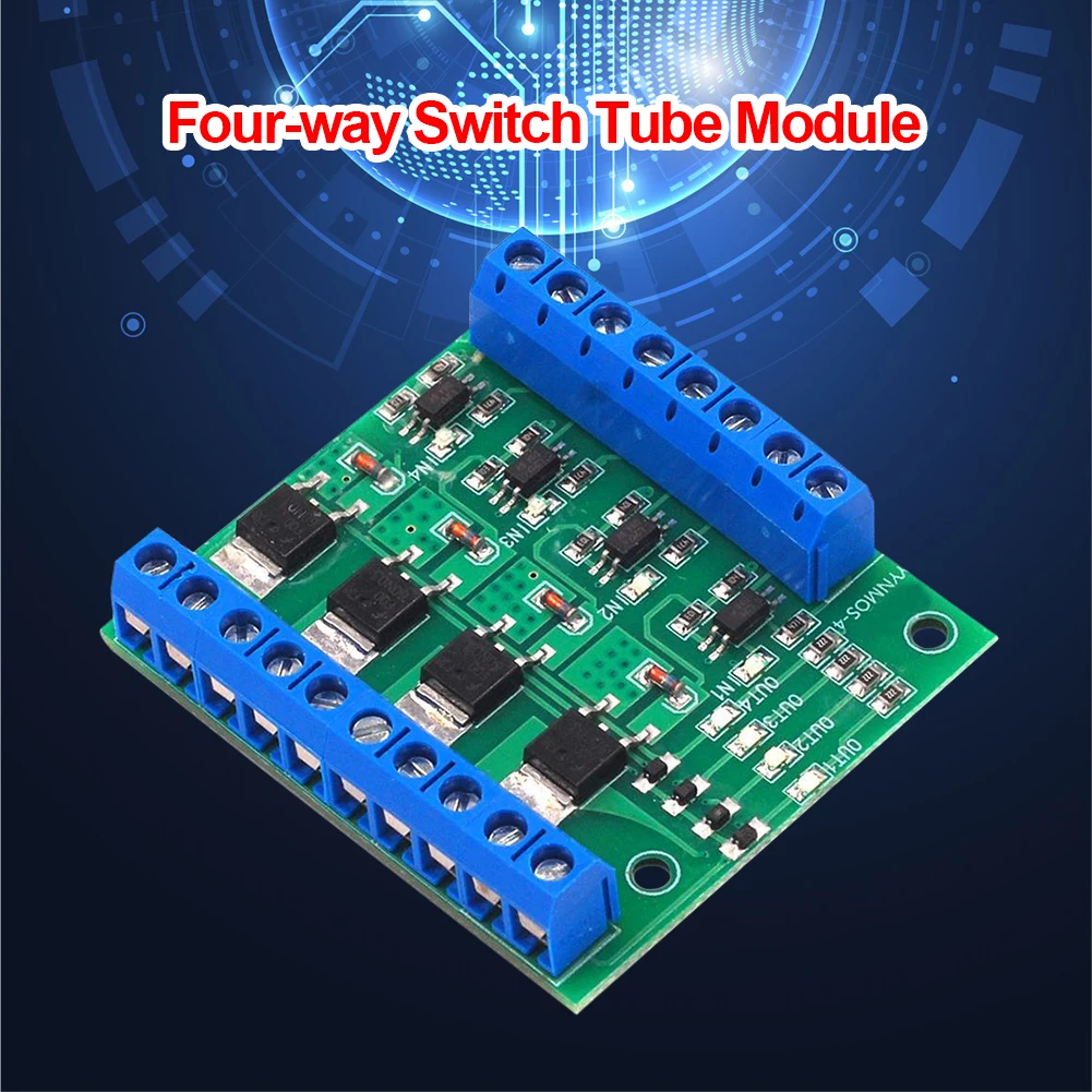 

Изоляция модуля оптопары усилителя, 4-канальная плата усилителя MOS PLC, ШИМ от 3-20 В до 3,7-27 В, 10 А, изоляция оптопары