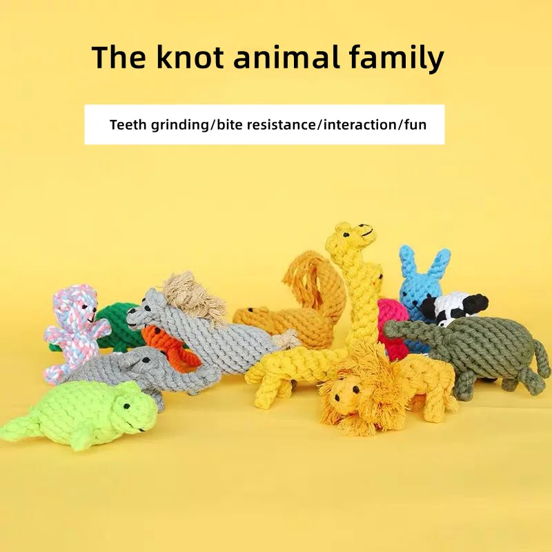 1pcs Bite Resistant Pet Dog Chew Toys for Small Dogs Cleaning Teeth Puppy Cat Dogs Rope Knot Ball Toy Playing animal Accessories