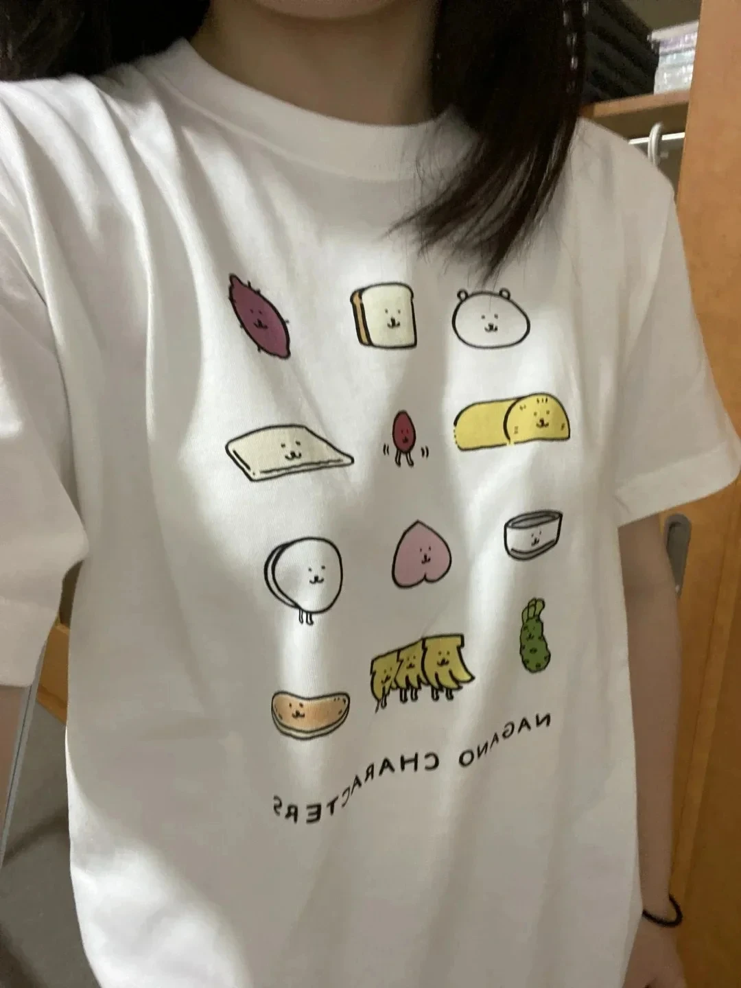 

Korean Sleeve Pure Cotton T-shirt Casual Streetwear Cartoon Print Top Trendy Commute Faion Tee Women Clothing Graphic T Shirts