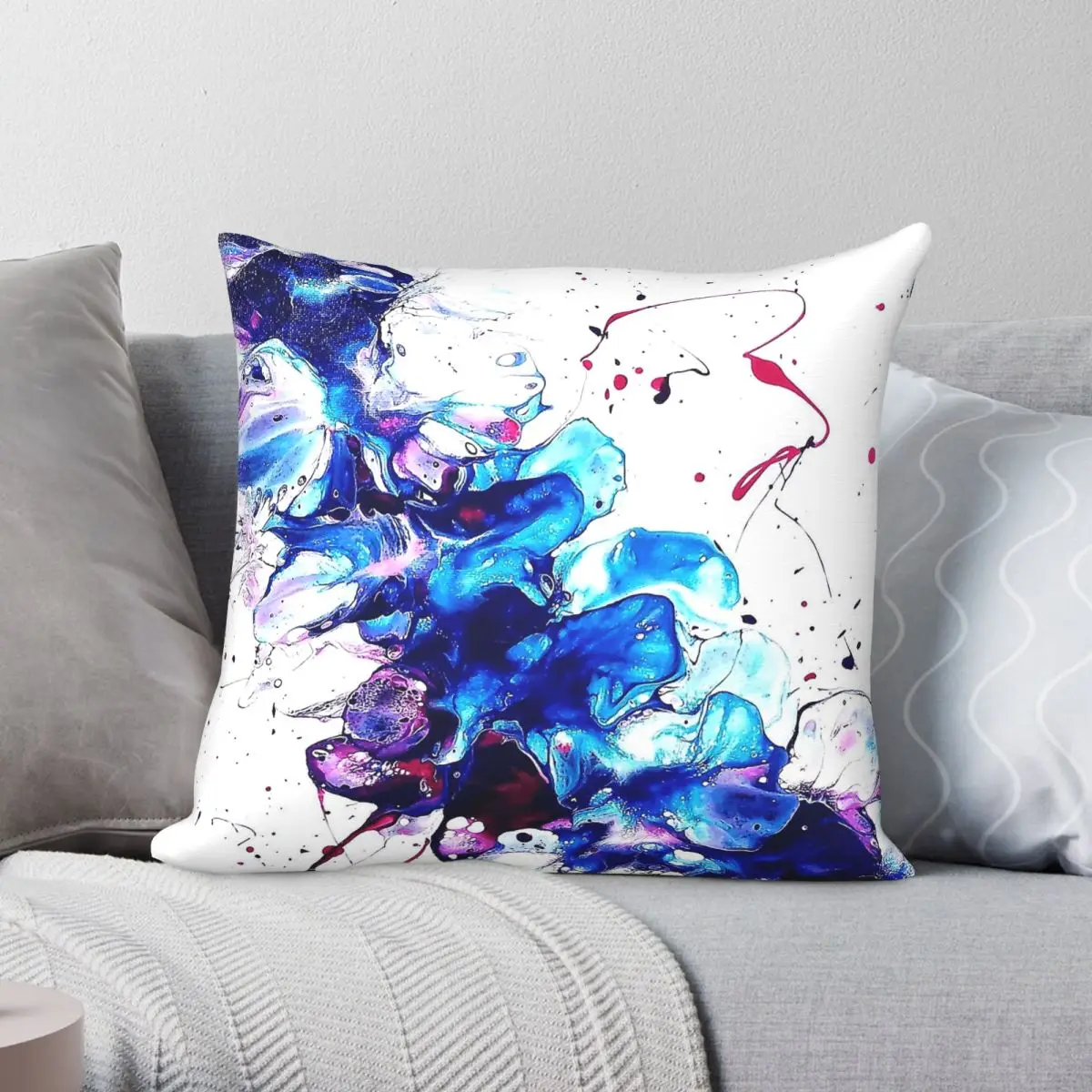 Between Balance Fluid Square Pillowcase Polyester Linen Velvet Printed Zip Decor Pillow Case Home Cushion Cover