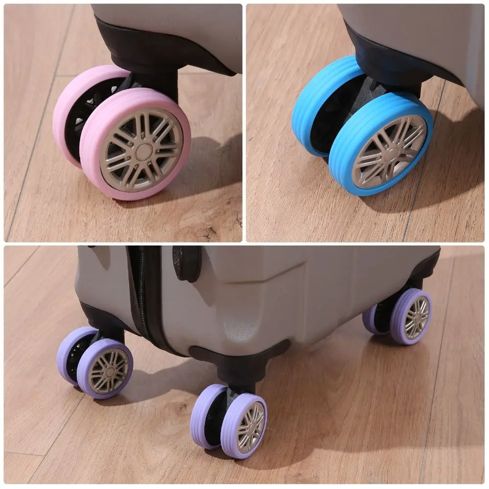 New Luggage Wheels Protector Silicone Baggage Accessories Wheels Cover  Suitcase Reduce Noise Wheels Guard Cover Accessory