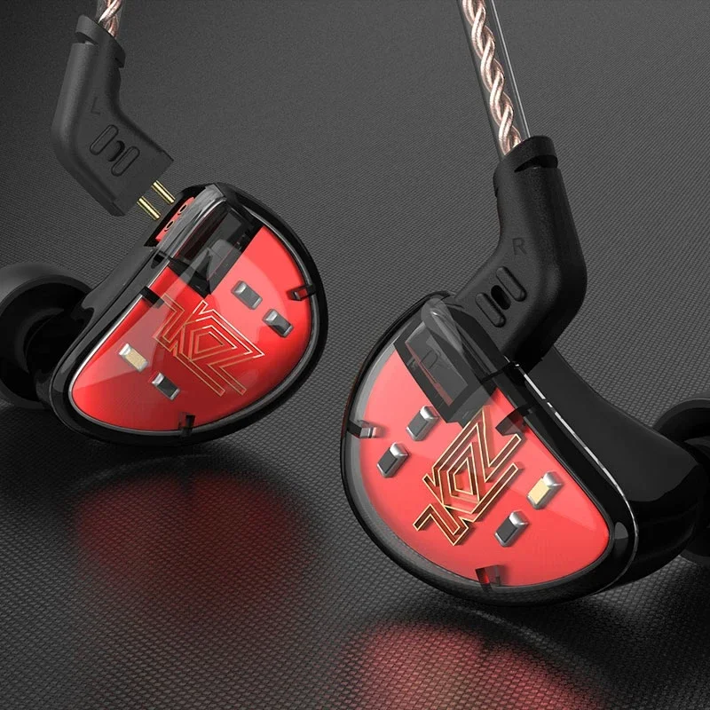 KZ AS10 5BA Hi-Fi стерео наушники-вкладыши с высоким разрешением и 2-контактным кабелем 0,75 мм, пяти сбалансированным арматурным драйвером