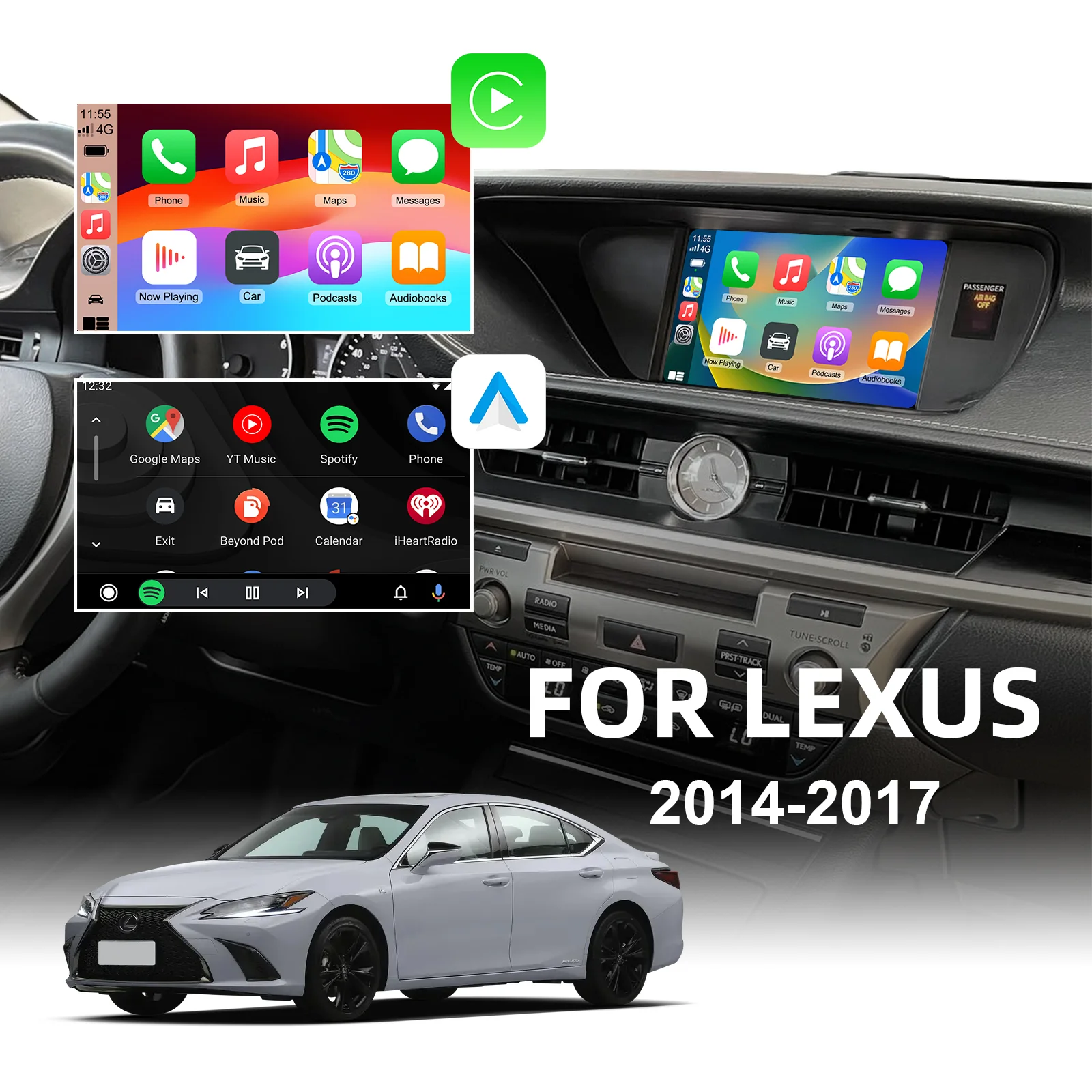 Wireless CarPlay Android Auto retrofit kit decoder box CarPlay Interface for Lexus ES/NX/IS/RX/CT 2014-2017
