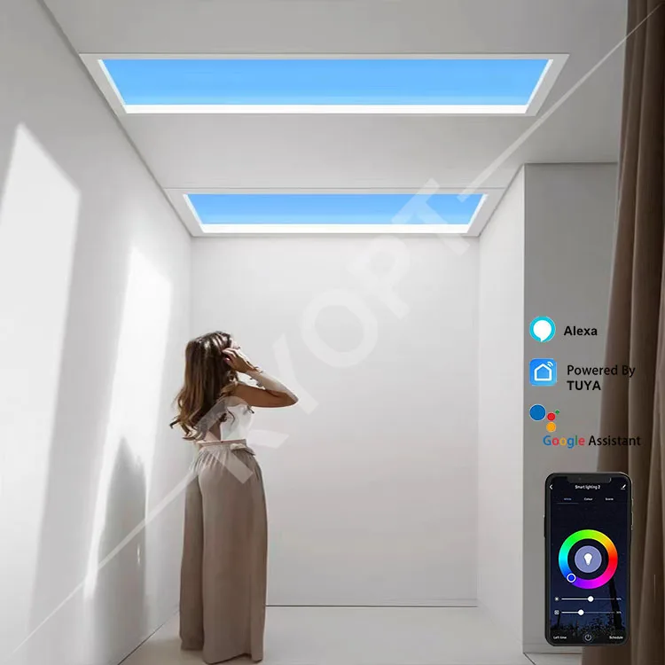 Modern Coelux LED Skylights Artificial Virtual Blue Sky Indoor Ceiling Panel Light Nanotechnology Smart Virtual Sunlight