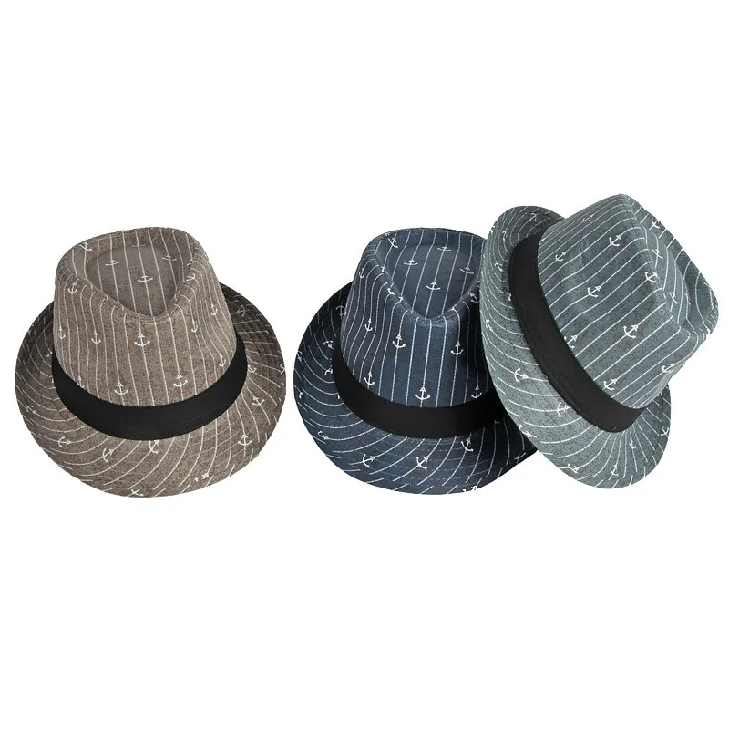 2022 new spring and summer retro men's hat fedora top jazz plaid hat adult bowler hat classic jazz hat