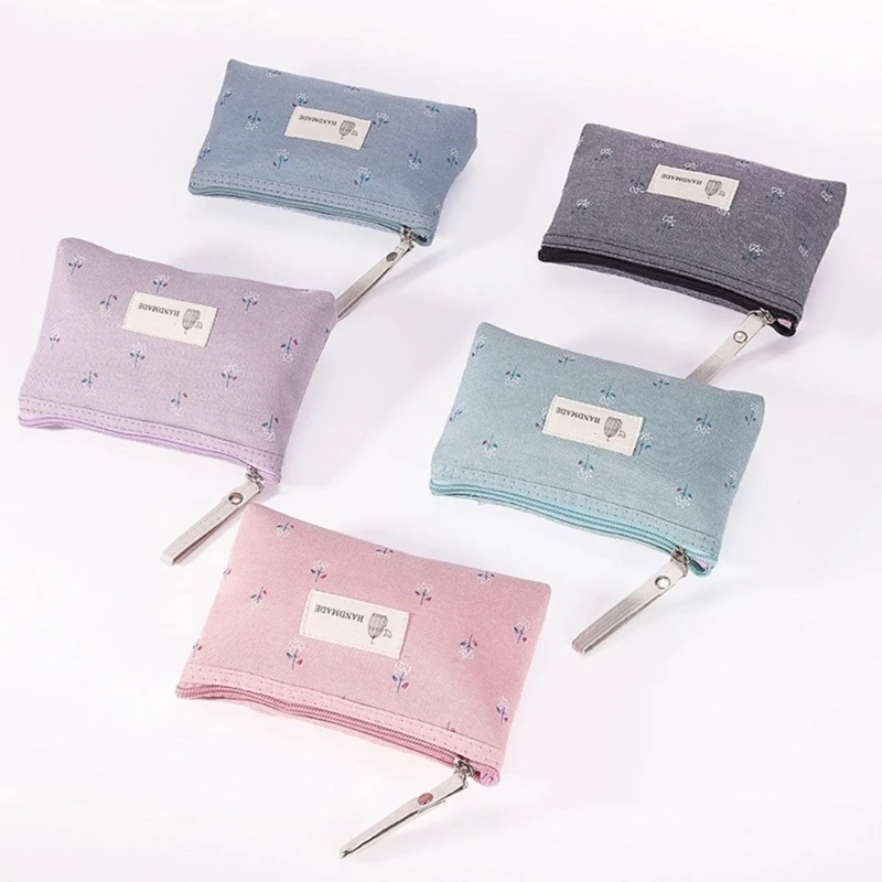 Водонепроницаемая косметичка-карандаш, канцелярская сумка, пенал с цветочным принтом, косметичка, органайзеры для стола, сумка