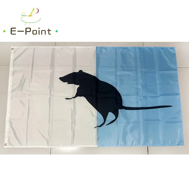 Bandeira de mouse colorida Lazio 3 pés * 5 pés (90 * 150 cm) Tamanho Decorações de Natal para presentes de bandeira de bandeira de casa