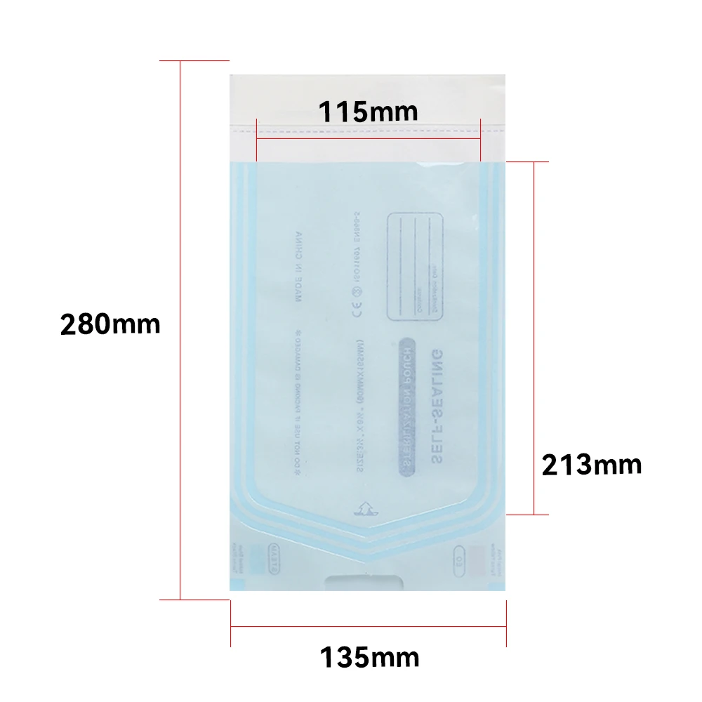200 stks/doos Vijf Maten zelfsluitende Sterilisatie Zakjes zelfklevende Zakken Schone Zakjes Voor Tattoo Tandheelkundige Nail Art accessoires