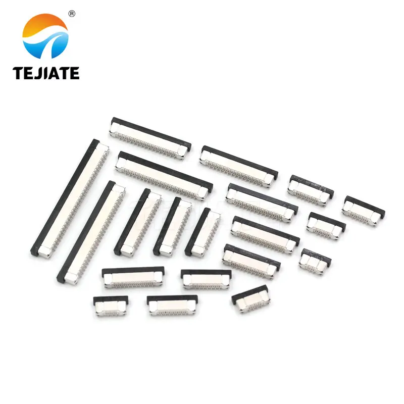 10PCS FFC/FPC connector 0.5mm with locking vertical patch cross misalignment pins 4/6/8/10/12/14/16/18/20/22/24~60P