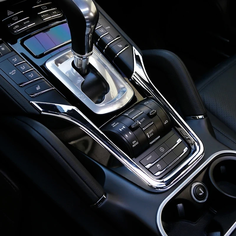 

Аксессуары для автостайлинга для Porsche Cayenne 2011-2017, центральная консоль, коробка переключения передач, панель с блестками, декоративная крышка, отделка, наклейки