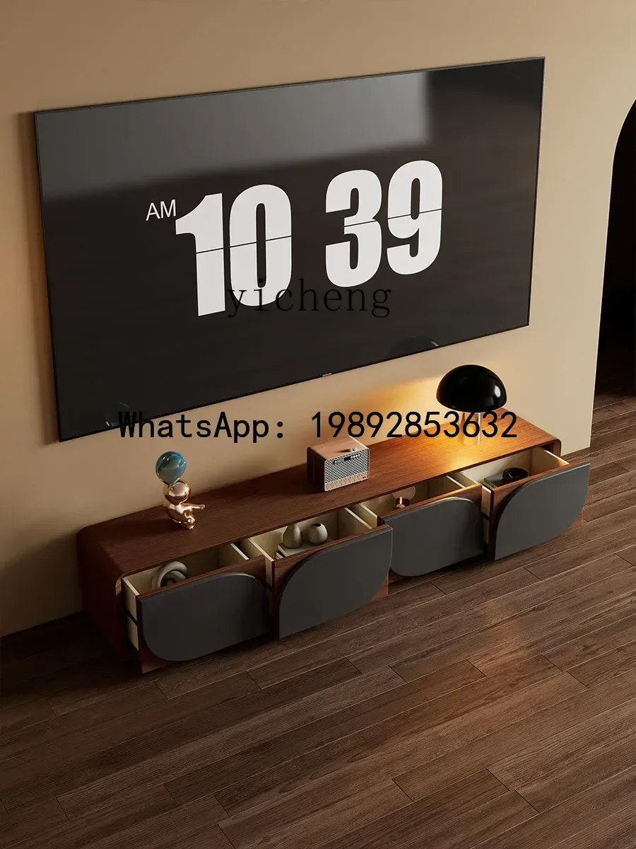 z7 all solid wood TV cabinet living room home simple modern pure solid wood floor coffee table TV cabinet