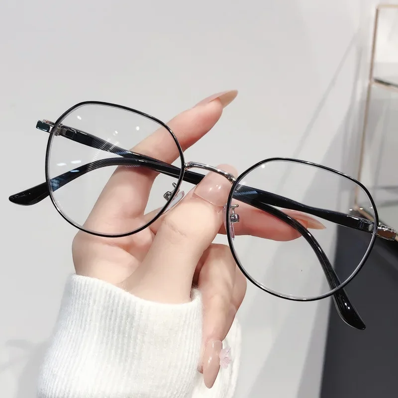 New Style Anti-blue Light Flat Mirror Women\'s Myopia Glasses Frame Internet Celebrity Live Streaming Trendy Street Glasses