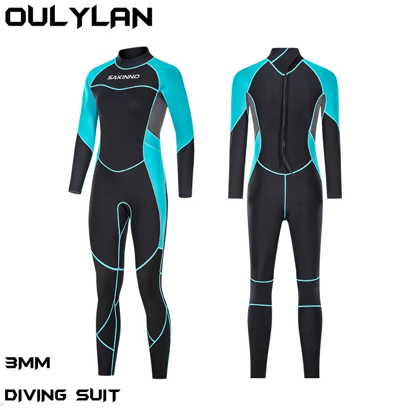 

Oulylan 3mm Neoprene Wetsuits Full Body Scuba Diving Suits for Women Snorkeling Surfing Swimming Long Sleeve for Water Sports