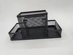 Pen holder metal mesh creative combination pen holder office student stationery storage box.Buy and get a metal pen at the same