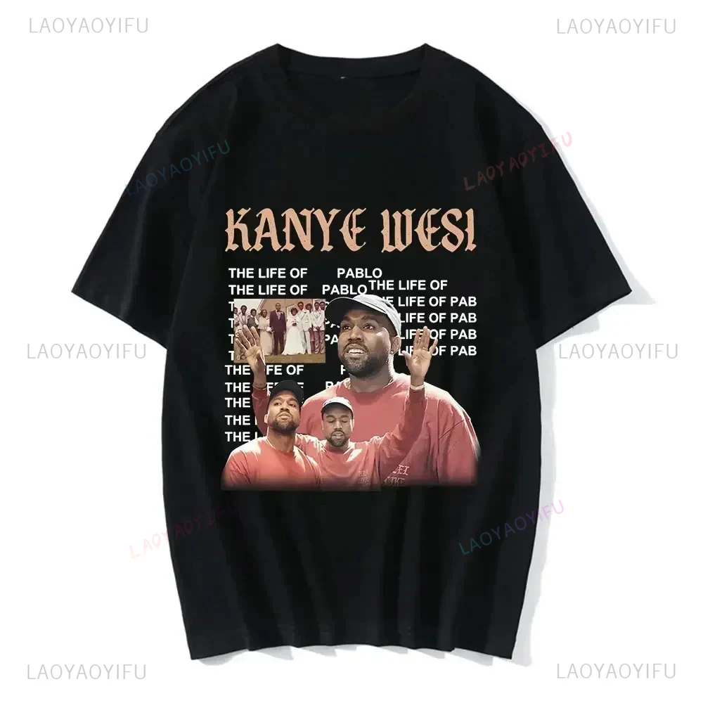 

Funny Kanye West Meme T-Shirt Men's Women Short Sleeve T Shirt Streetwear Tops Graphic Vintage Hip Hop Rap Style Tshirt
