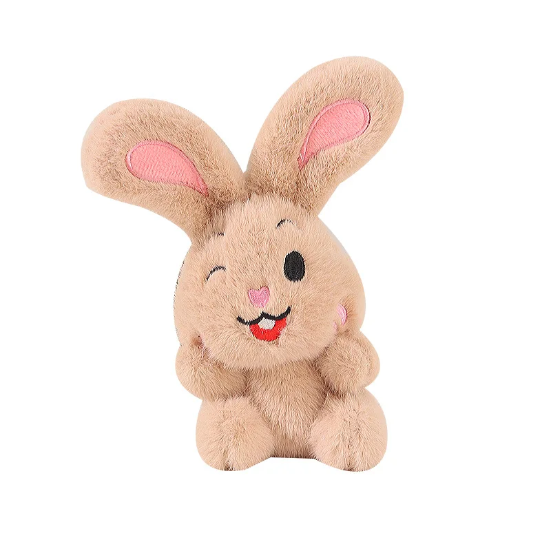 

Wink expression bunny plush doll keychain cute backpack pendant pendant claw doll