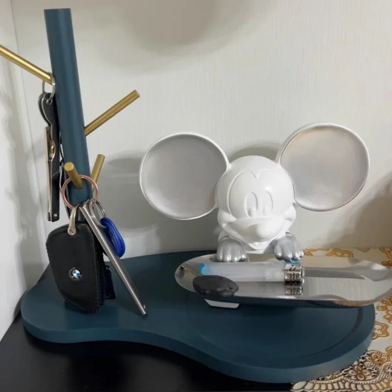 Light Luxury Mickey Big Ear Storage Tray Desktop Model Ornaments Into The Home Entrance Living Room Decoration Housewarming Gift