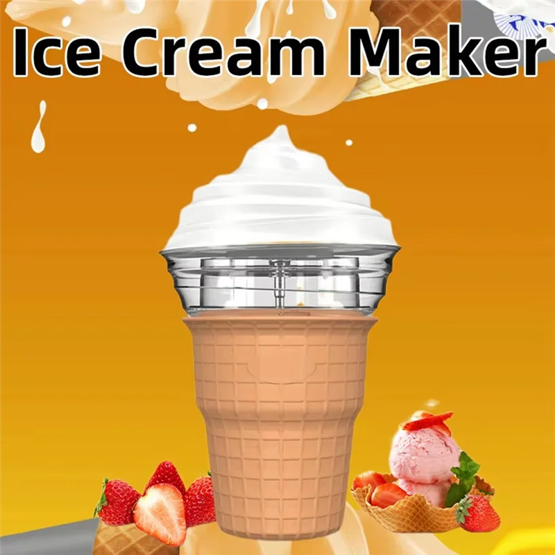 SEWS-Automatic Ice Cream Maker, DIY Frozen Fruit Dessert Machine, Home Yogurt Mixer,Soft Ice Cream Machine For Kids