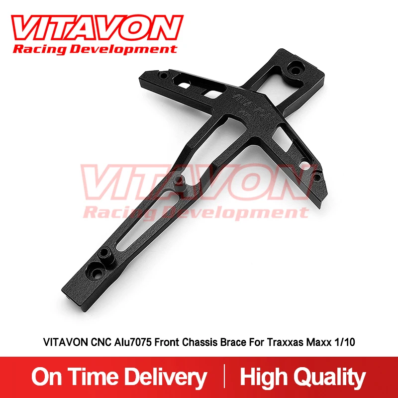 VITAVON CNC Aluminum #7075 Front Chassis Brace For Traxxas MAXX 1/10