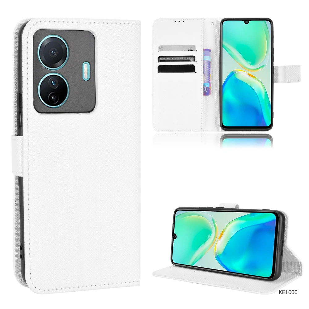 Wallet Clip for Vivo S12 Pro V23 Pro Y53S Y51 Y76S Y55S Y75 Y55 Y76 IQOO U5 T1 Y01 Y15S X Note S15E X80 Pro T2X X Fold Fundas