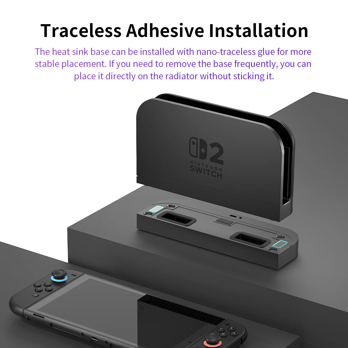 

Металлическая охлаждающая станция с двумя вентиляторами для Nintendo Switch 2, максимальная скорость 8000 об/мин, автоматическое отключение, док-станция для ТВ