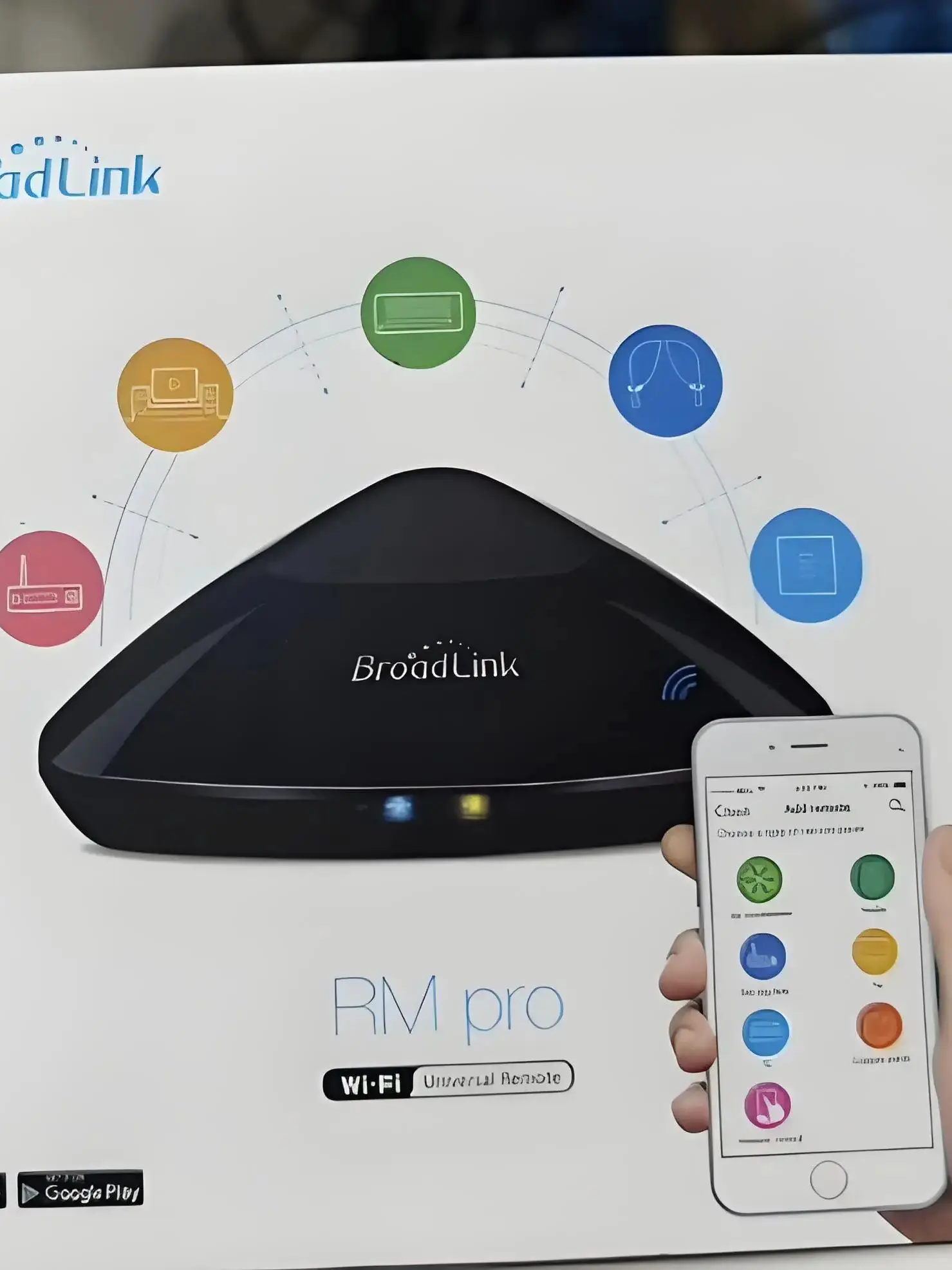 Broadlink RM MAX WiFi IR télécommande maison intelligente Hub Wi-Fi BLE télécommande universelle pour appareils IR/RF TV ventilateur ca stores fonctionne avec Alexa