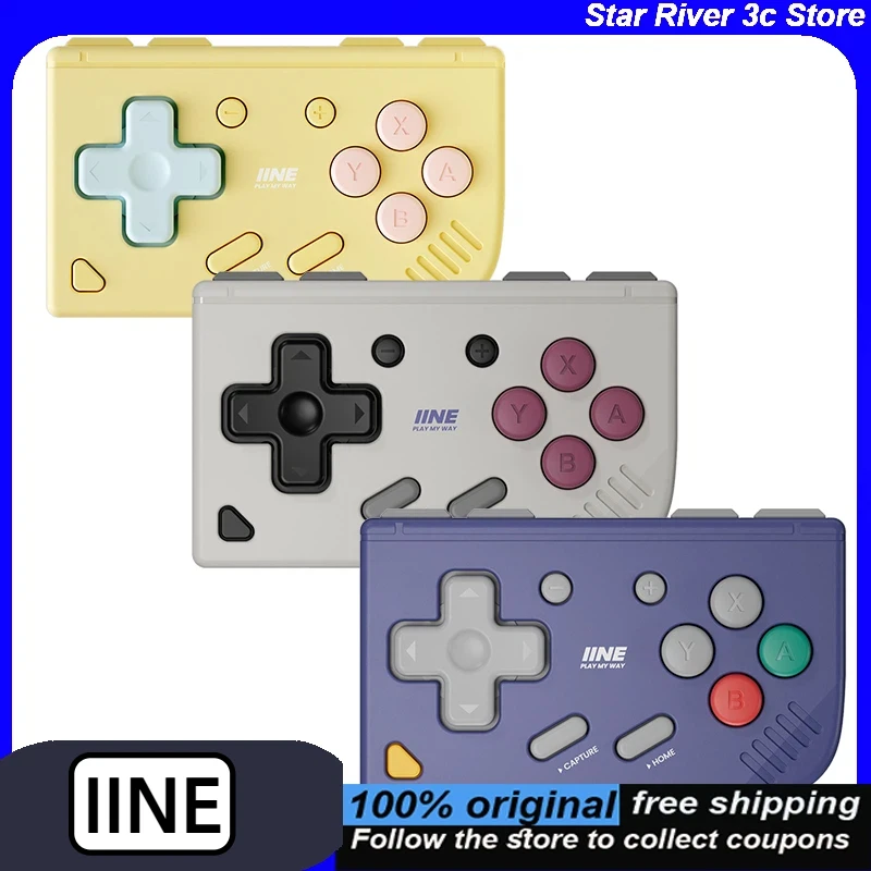 

Игровые контроллеры IINE 2-го поколения Bluetooth Mini Retro Split для Switch2, ПК, Android, iOS, перелистыватель страниц для электронных книг, 8 режимов, длительное время работы от батареи