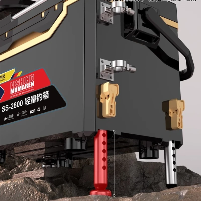 منظم تخزين صندوق أدوات صيد السمك متعدد الوظائف جديد، مجموعة كاملة من ملحقات معدات الصيد الترفيهية المحمولة #4