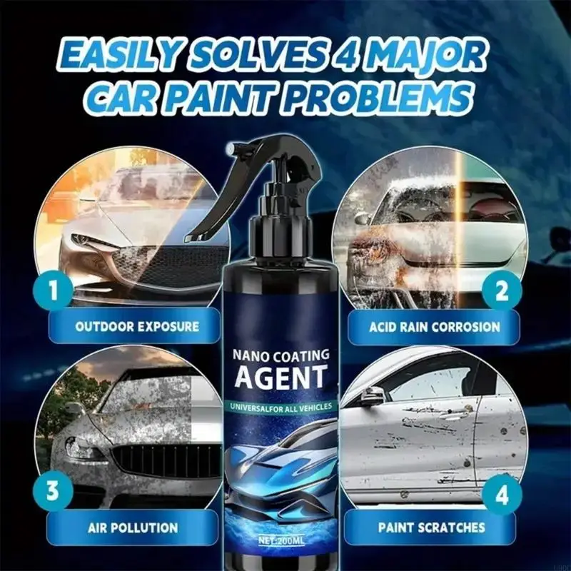 2025 New Weather Resistant 200ml Advanced Car Crystal Layer Automotive Sprayed Providing 24/7 Paint and Water Beading