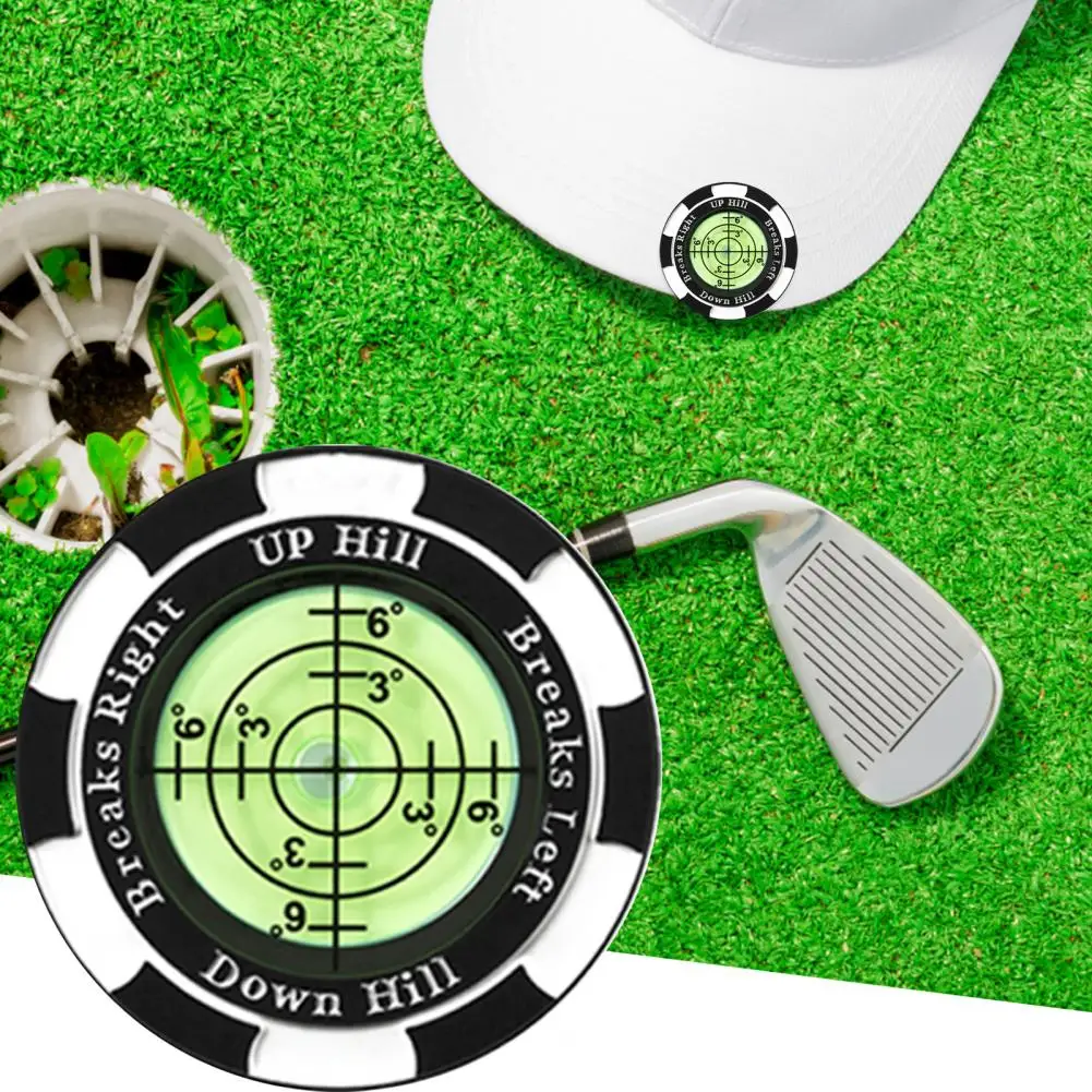 Marqueur de balle de golf avec lecteur de mise vert de haute précision, clip de marqueur de golf en plastique, aide à la lecture et à l'entraînement