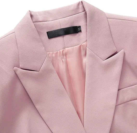 Tesco بدلة نسائية مخصصة مكونة من قطعتين مجموعة زر واحد للسيدات الأعمال الرسمية الذروة التلبيب السترة والسراويل لسيدة المكتب