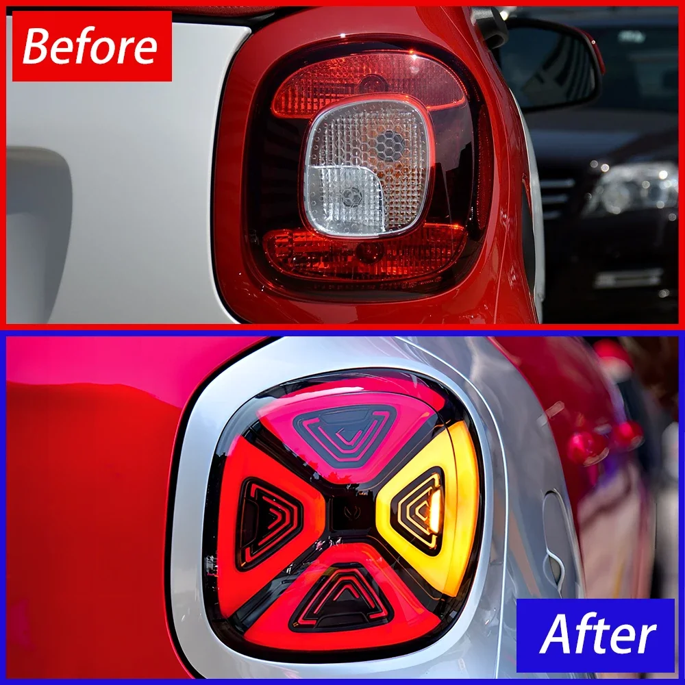 Car Rear Light Assembly for Smart Fortwo Forfour 2015-2019 W451 W453 W452 Turn Signal Brake Reverse Fog Tail Lamp Accessories view 6