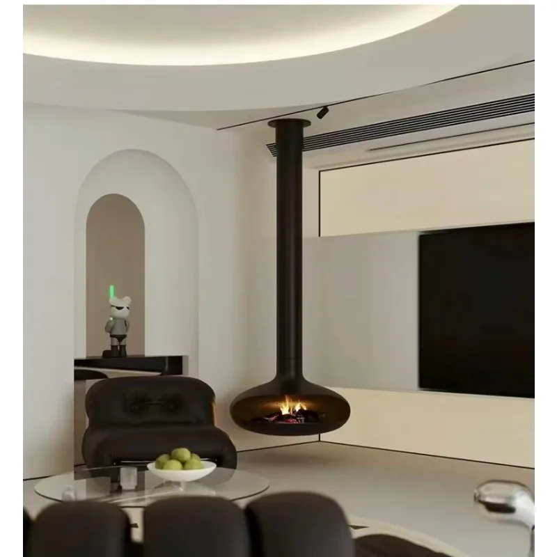 【ساخن】موقد مثبت على الحائط لتزيين الحائط في الأماكن المغلقة لحرق الخشب في المصنع، أفضل مبيعًا، مدفأة معلقة معلقة #3