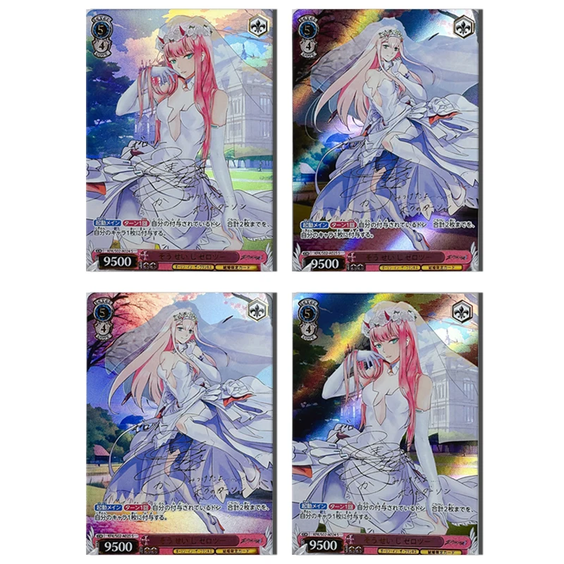 

NEW Goddess Story DARLING in the FRANXX Zero Two DIY homemade color flash card ACG sexy beauty boy Toy collection Birthday gift