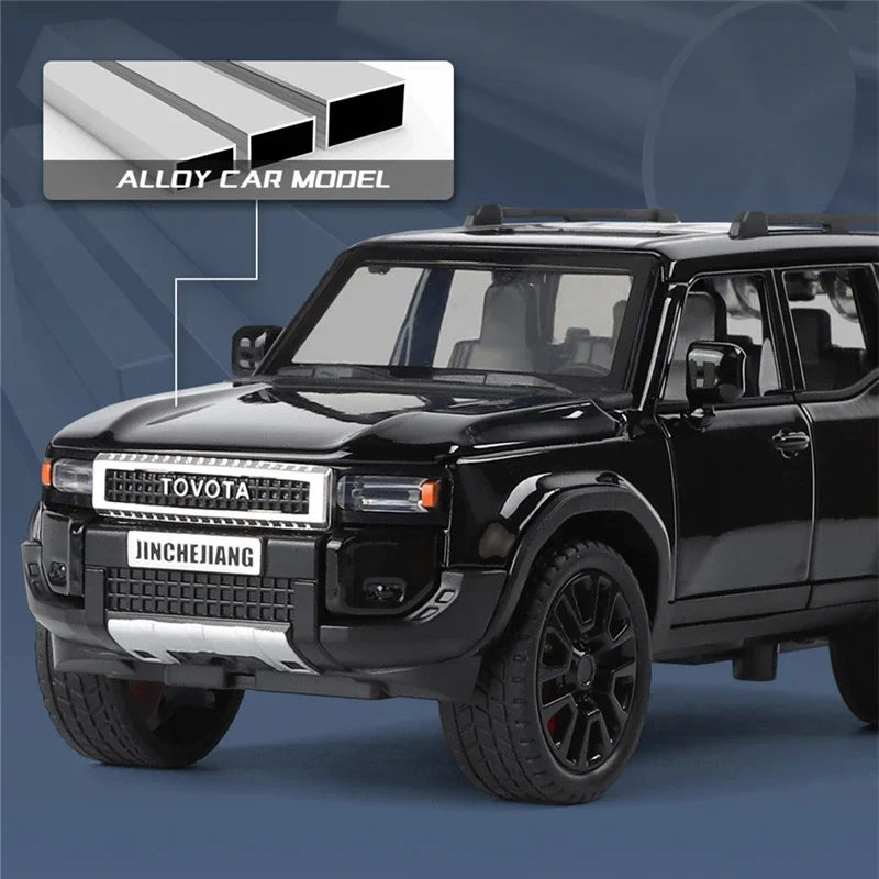 1/32 Toyota PRADO Land Cruiser Legierung Auto Modell Diecast Metall Geländewagen Auto Modell Simulation Sound und Licht Spielzeug geschenk