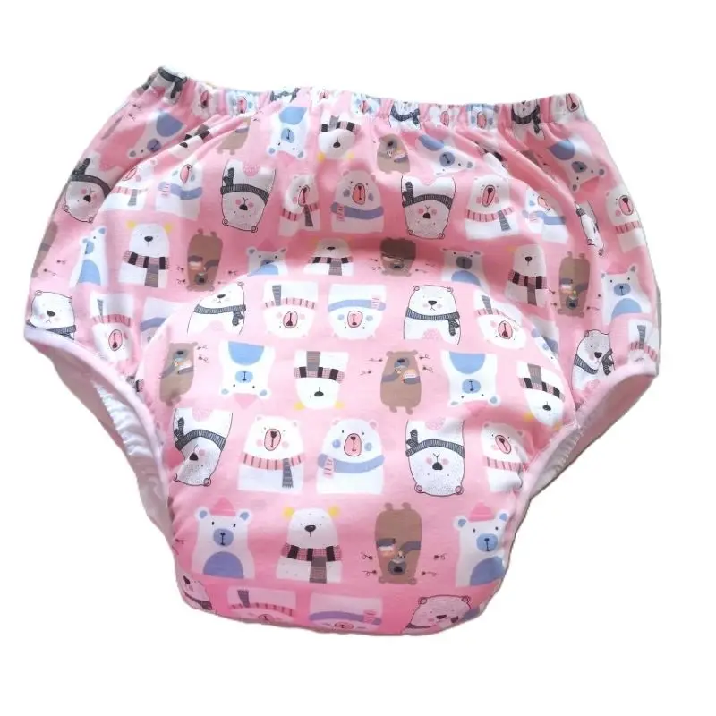 

Couple Cartoon Pattern ABDL Adult Baby Diaper Briefs Waterproof Cotton Training Pants Leak-Proof Comfortable Underwear Reusable