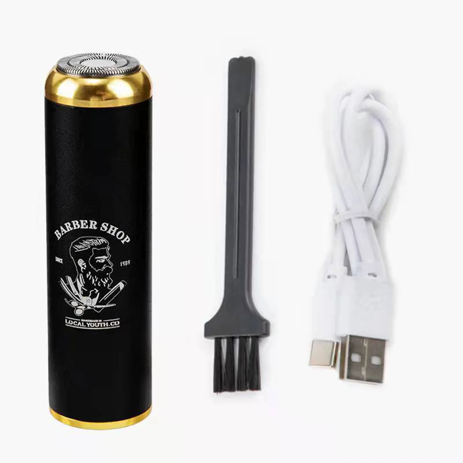 Miniafeitadora recargable por USB para hombre, máquina de afeitar lavable con batería de larga duración, para el hogar y la barba