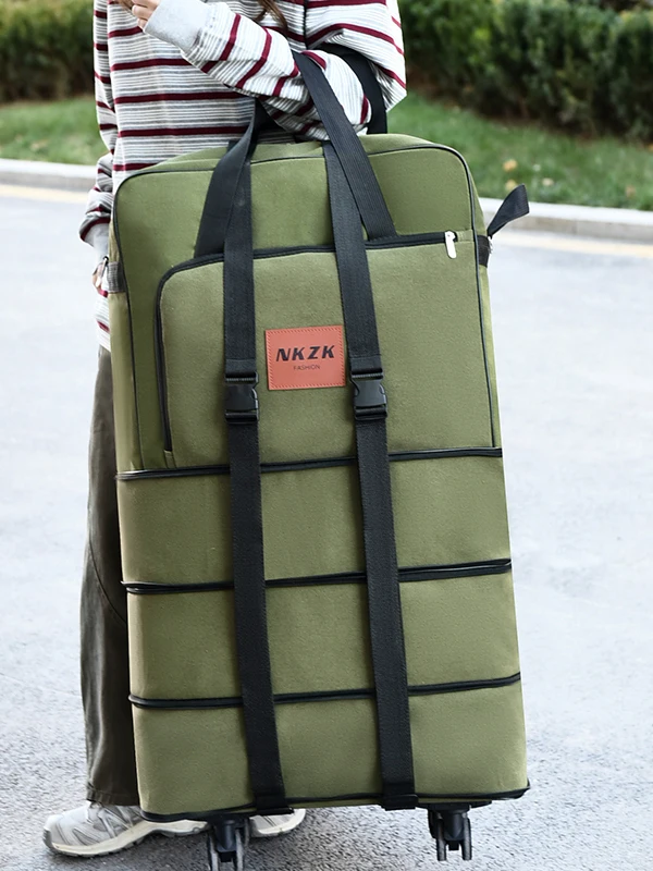 large-158-air-travel-bag-canvas-luggage-bag-with-stacking-wheels-for-moving-studying-abroad-and-international-travel