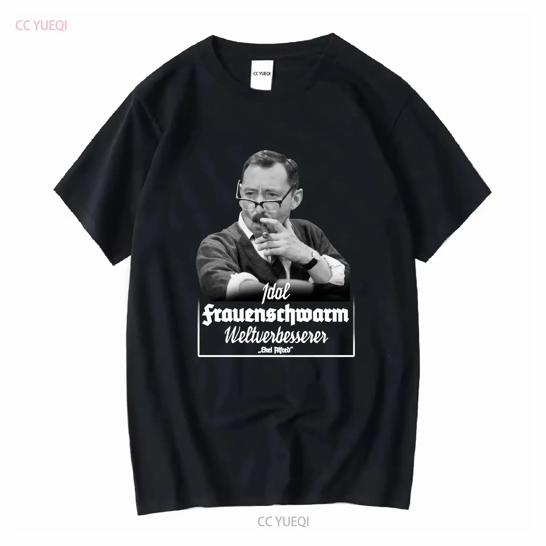 IDOL Disgusting Alfred T Shirt BURGUND TV cult series saying quote fun punch vintage Washed Comfortable streetwear Breathable