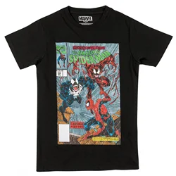 Marvel Summer Spider-Man Venom and Carnage #362 Cover Pattern Boy T-Shirt Kids/Adult Casual Crew Neck Short Sleeve Street Style